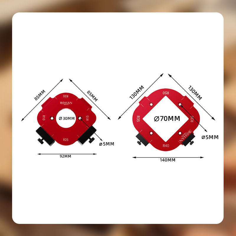 R Angle Arc Template